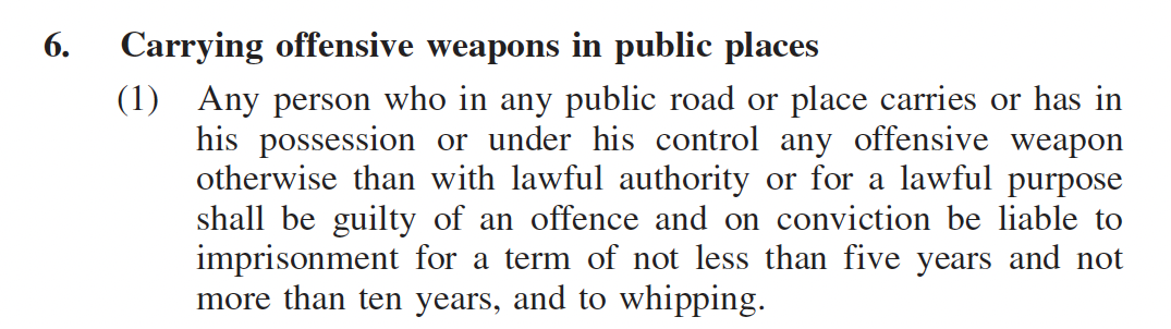 Carry Offensive Weapons In Public, LUQMAN ISWATT &amp; PARTNERS
